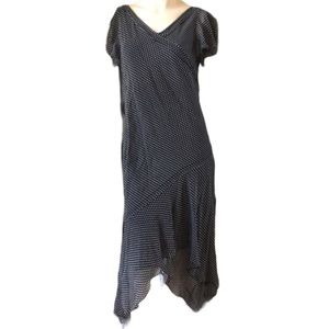 Adrianna Papéll Black Dress w/ Polka Dots